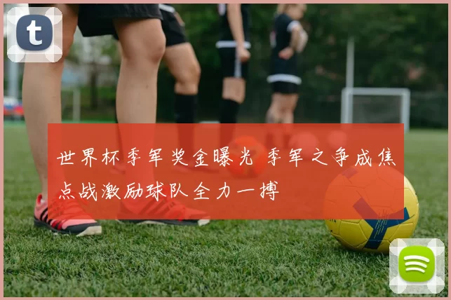 世界杯季军奖金曝光 季军之争成焦点战激励球队全力一搏